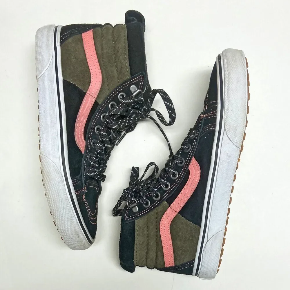 Vans Sk8-Hi Unisex Shoes Women's 7.5 / Men's 6 Black Pink HEIQ ECO DRY 721356